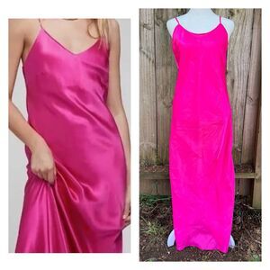 Victoria’s Secret Pink Organza Midi Slip Dress NWT Semi Sheer Lingerie Boho Y2K